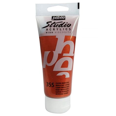 Tube 100 ml de peinture Studio Acrylics High Viscosity Pébéo Cuivre