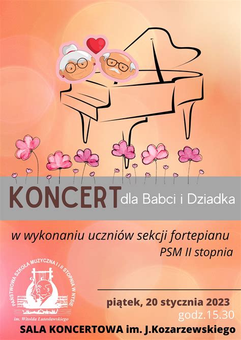 Stycznia Koncert Dla Babci I Dziadka W Wykonaniu Uczni W