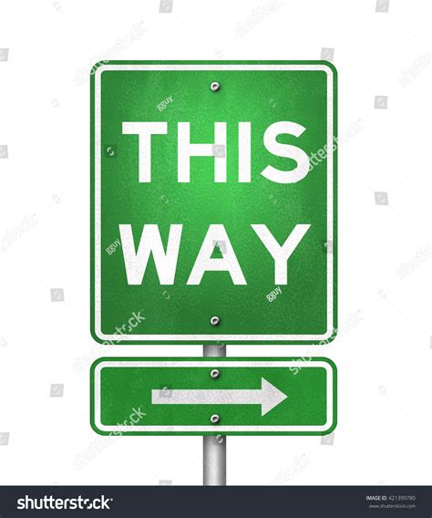 This Way Road Sign Stock Illustration 421399780 | Shutterstock