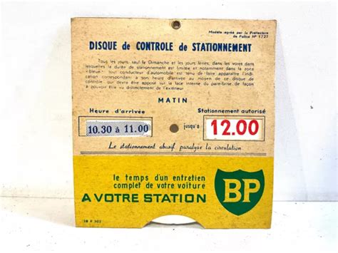 ANCIEN DISQUE DE Stationnement Publicitaire Huile Moteur BP EUR 12 00