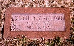 Virgil David Stapleton 1922 1972 Mémorial Find a Grave