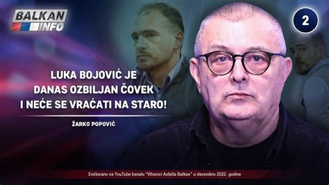 INTERVJU Žarko Popović Luka Bojović je ozbiljan čovek i neće se