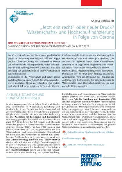 Wissenschafts Und Hochschulfinanzierung In Corona Zeiten Dr Angela