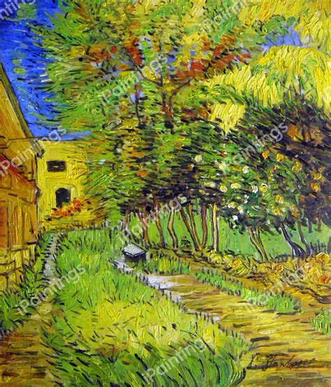 The Garden Of Saint Paul Hospital Painting By Vincent Van Gogh Reproduction