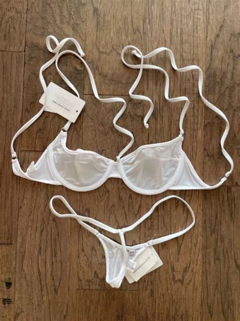 WICKED WEASEL SHEER Vision 455 3223 Bikini Set Size M M New Sizing