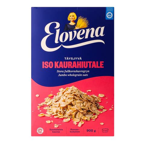 Хлопья овсяные из цельного зерна Финский Геркулес Elovena к/у 900г ...
