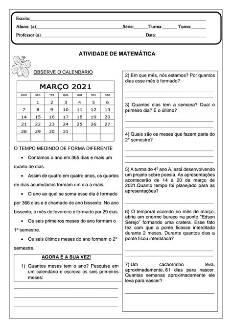Medidas De Tempo 6 Ano - Blog Educação e Transformação: 👍Matemática: medidas de tempo