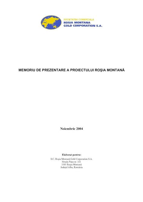 PDF MEMORIU DE PREZENTARE A PROIECTULUI ROŞIA MONTANĂ DOKUMEN TIPS