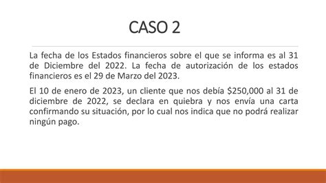 Tratamiento contable de partidas según NIC 10 pptx