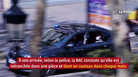 Une Femme En état De Démence Blesse Un Policier Au Couteau Vidéo