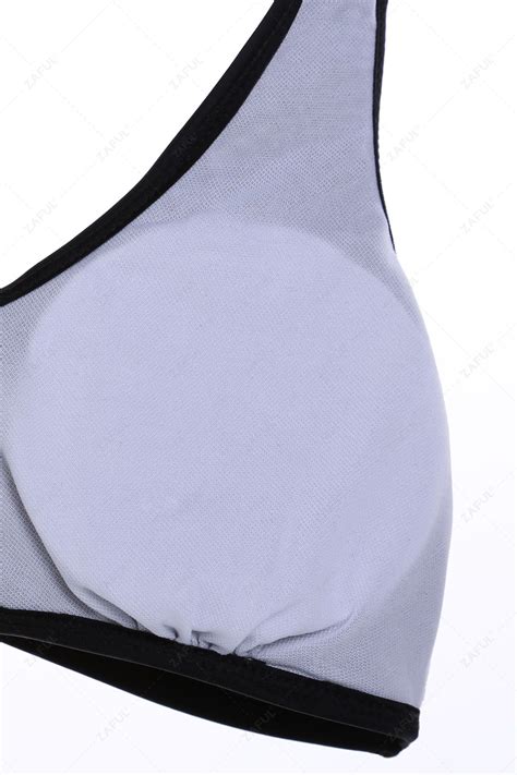 OFF Ensemble De Bikini En Couleure Unie Et à Col U Dans Noir ZAFUL France