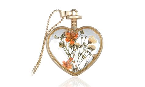 Glass Pendant With Dried Flowers Groupon Goods