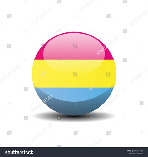 Pansexual Circle Button Flag Lgbt 3d Vector Royalty Free Stock