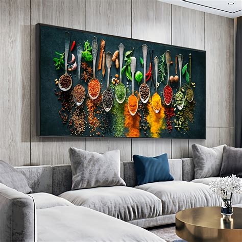 1pc Chinese Style Spice Poster Kitchen Theme Canvas Wall Art Decor ...