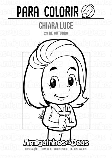 Chiara Luce Desenho Para Colorir Amiguinhos De Deus Tutorial Chiara