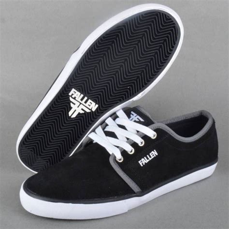 Fallen Forte 2 Skate Shoes - Black/White/Grey - Fallen from Native ...