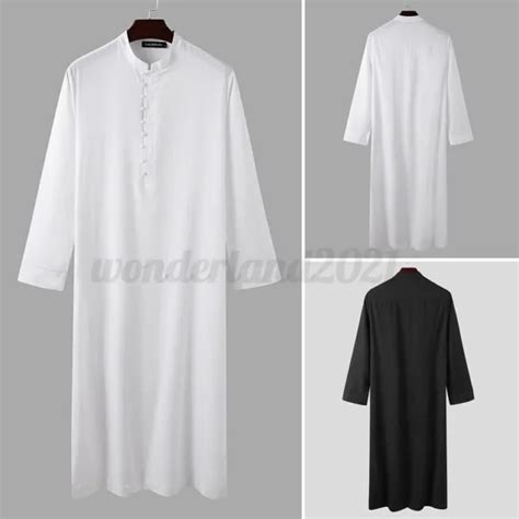 MENS MUSLIM CLOTHING Dishdash Jubba Kaftan Thobe Arab Robe Islamic