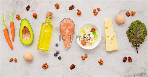 生酮低碳水化合物饮食概念高清摄影大图 千库网