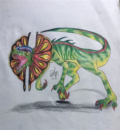 Dilophosaurus Sketch by MystChic on DeviantArt