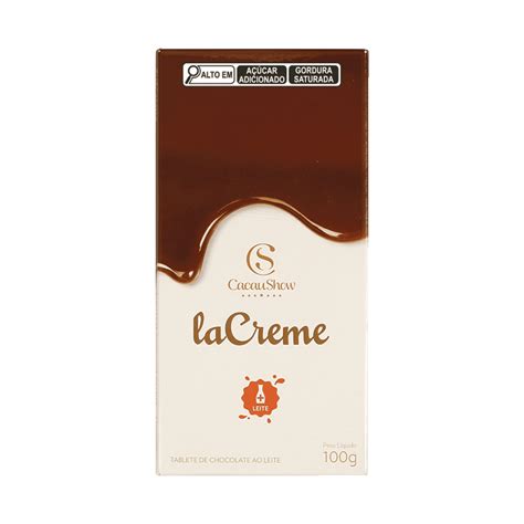 Tablete Lacreme Ao Leite 100g Cacau Show Shopee Brasil