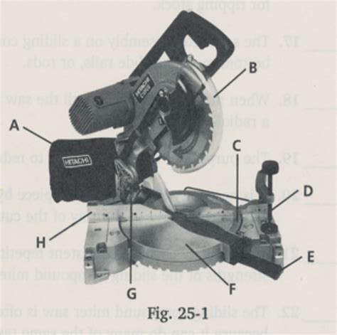 Miter Saw Safety Diagram Quizlet