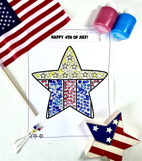 Th Of July Do A Dot And Q Tip Art Packet Bundle Made By Teachers