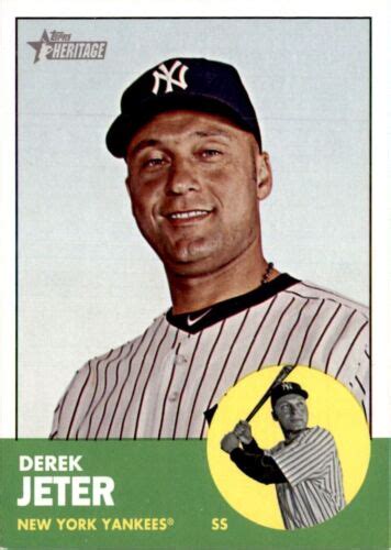 Topps Heritage Derek Jeter New York Yankees Ebay