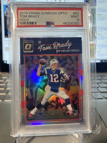 Tom Brady 2016 Panini Donruss Optic Holo 62 Silver Sp Prizm Psa 9 Mint