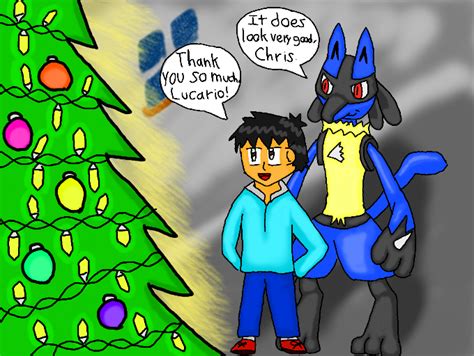 A Christmas With Lucario By Aurachannelerchris On Deviantart