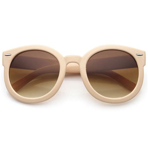 Womens Designer Round Retro Fashion Sunglasses Zerouv