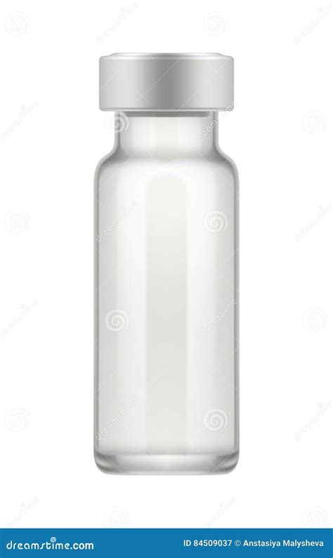 Transparent Glass Vial For Drug Stock Vector Illustration Of Illness