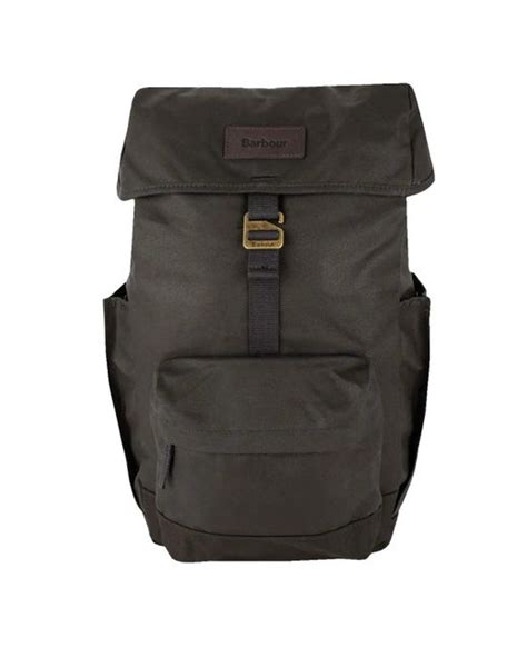 Barbour Canvas Essential Wax Backpack in Olive (Gray) for Men | Lyst