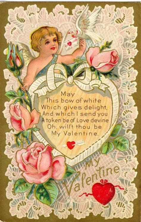 Free Victorian Valentine Cards Hearts And Flowers Vintage Valentine