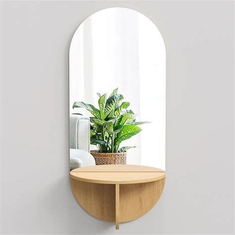 Зеркало настенное с полкой цвет дуб So'home купить в интернет-магазине ...