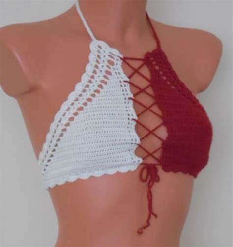 Crochet Halter Top Pattern Halter Top Pattern Bikini Top Pattern Bustier Pattern Crochet