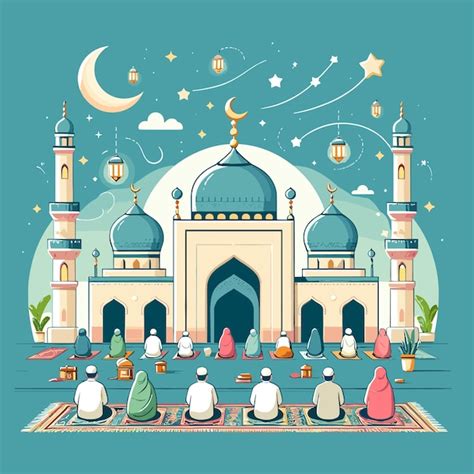 Premium Vector Beautiful Ramadan Kareem Greeting Card Design