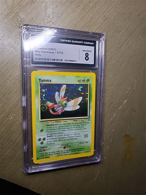 Yanma Pokemon Neo Discovery Unlimited Edition Holo Rare Cgc Mint