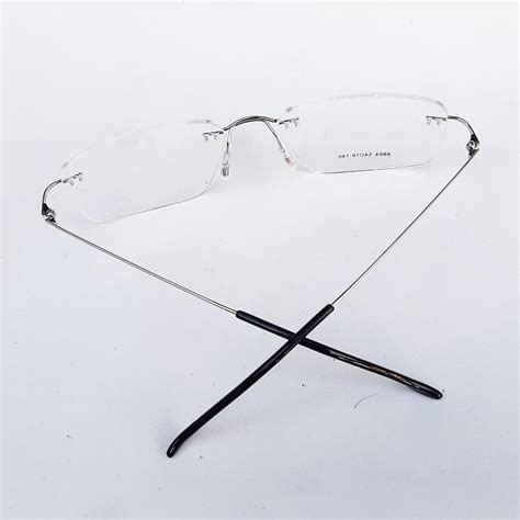 Armação De Oculos Sem Aro - Armação de Óculos de grau sem aro Balgriff Square Prata óculos ...