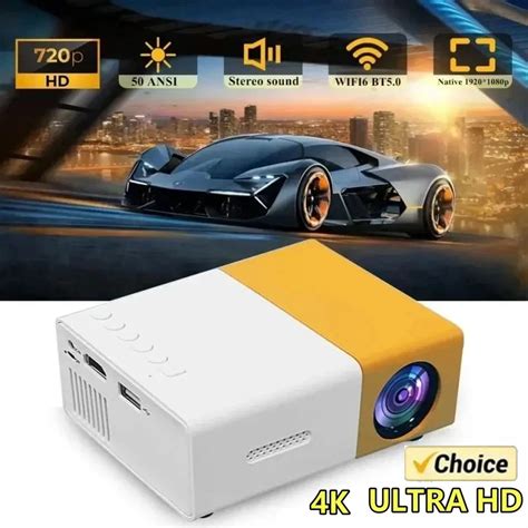 Yg300 Mini Projektor Tragbare Heimkino Smart TV Laser Beamer 3D Kino F