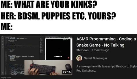 Asmr Programming Coding A Snake Game No Talking Me What Are Your