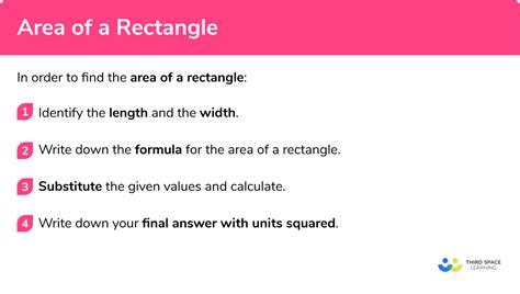 Area Of A Rectangle GCSE Maths Steps Examples