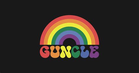 Half Rainbow Guncle 70s Font Lgbt Gay Uncle Guncle S Day Humorous Brother Gift Guncle T