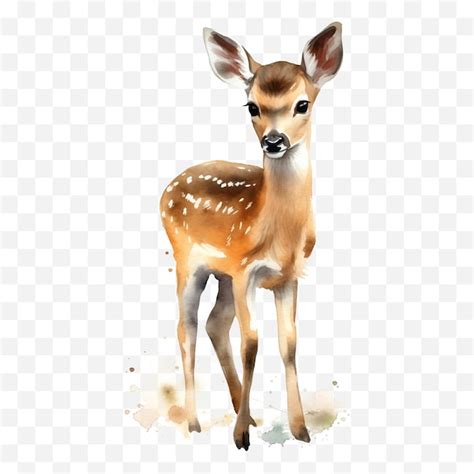 Cerf Peinture à L aquarelle D un Cerf Png Cerf Png Télécharger PSD