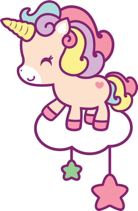 Download HD Happy Cloud Unicorn - Cute Unicorn Stickers Transparent PNG Image - NicePNG.com ...