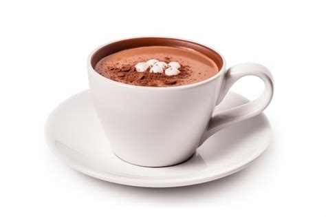 Premium AI Image Cup Of Hot Chocolate Isolated On White Background