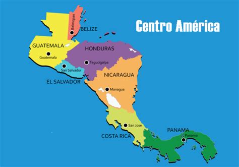 Mapa de Centroamérica y sus países - Mapa de América