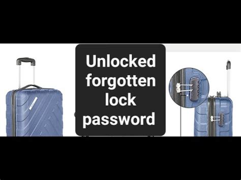 How To Unlock Forgotten Combination Lock Password Youtube