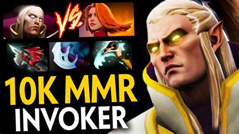 10K MMR KIYOTAKA INVOKER Vs LINA MID Dota 2 Invoker YouTube