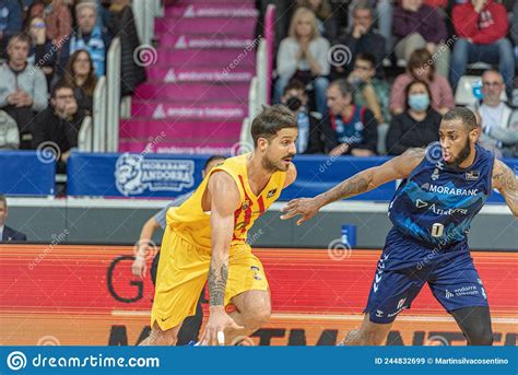 Players In The Acb League Match Between Mora Banc Andorra Vs Fc