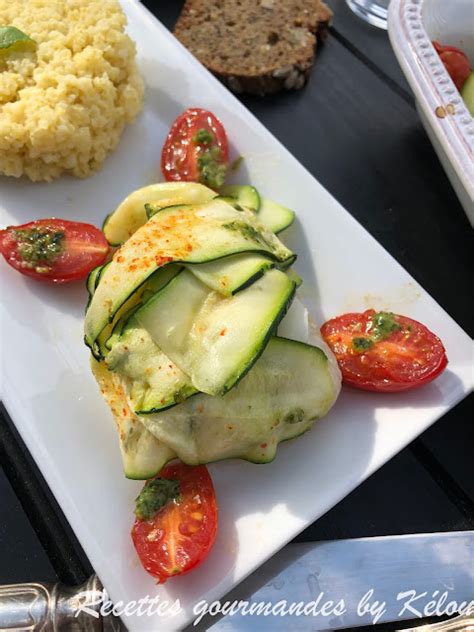 Cabillaud Aux Tagliattelles De Courgettes Tomates Et Pesto